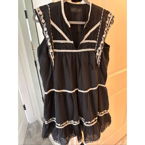 NWOT Zara collection  CONTRAST EMBROIDERY DRESS, Med $149 B18 - Picture 6 of 13